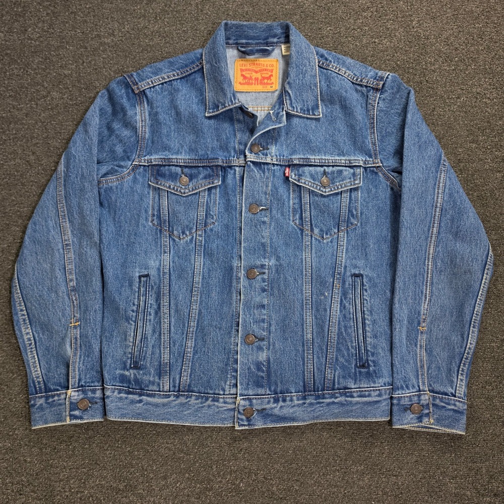 Levis Trucker Jacket Mens Medium Blue Type 3 Wash Cotton Button Front
Denim